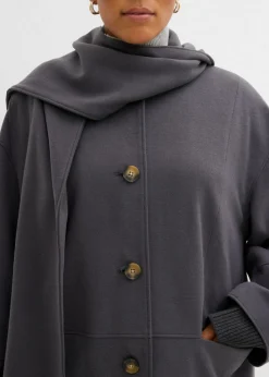 Abrigo holgado con dos bolsillos cosidos Mujer Esenciales|Chaquetas Y Abrigos