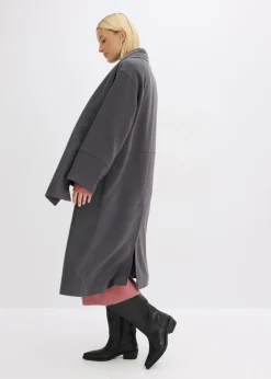Abrigo holgado con dos bolsillos cosidos Mujer Esenciales|Chaquetas Y Abrigos