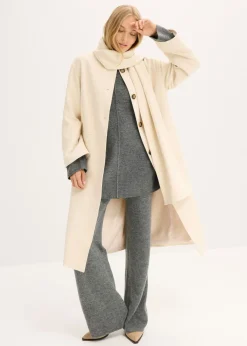 New Abrigo holgado con dos bolsillos cosidos Mujer Esenciales|Chaquetas Y Abrigos