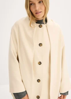 New Abrigo holgado con dos bolsillos cosidos Mujer Esenciales|Chaquetas Y Abrigos