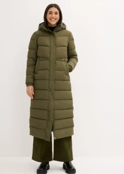 Clearance Abrigo largo guateado con capucha Mujer Chaquetas Y Abrigos