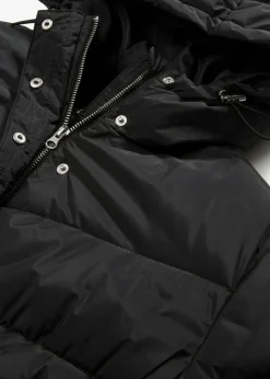 Discount Abrigo largo guateado con capucha Mujer Chaquetas Y Abrigos
