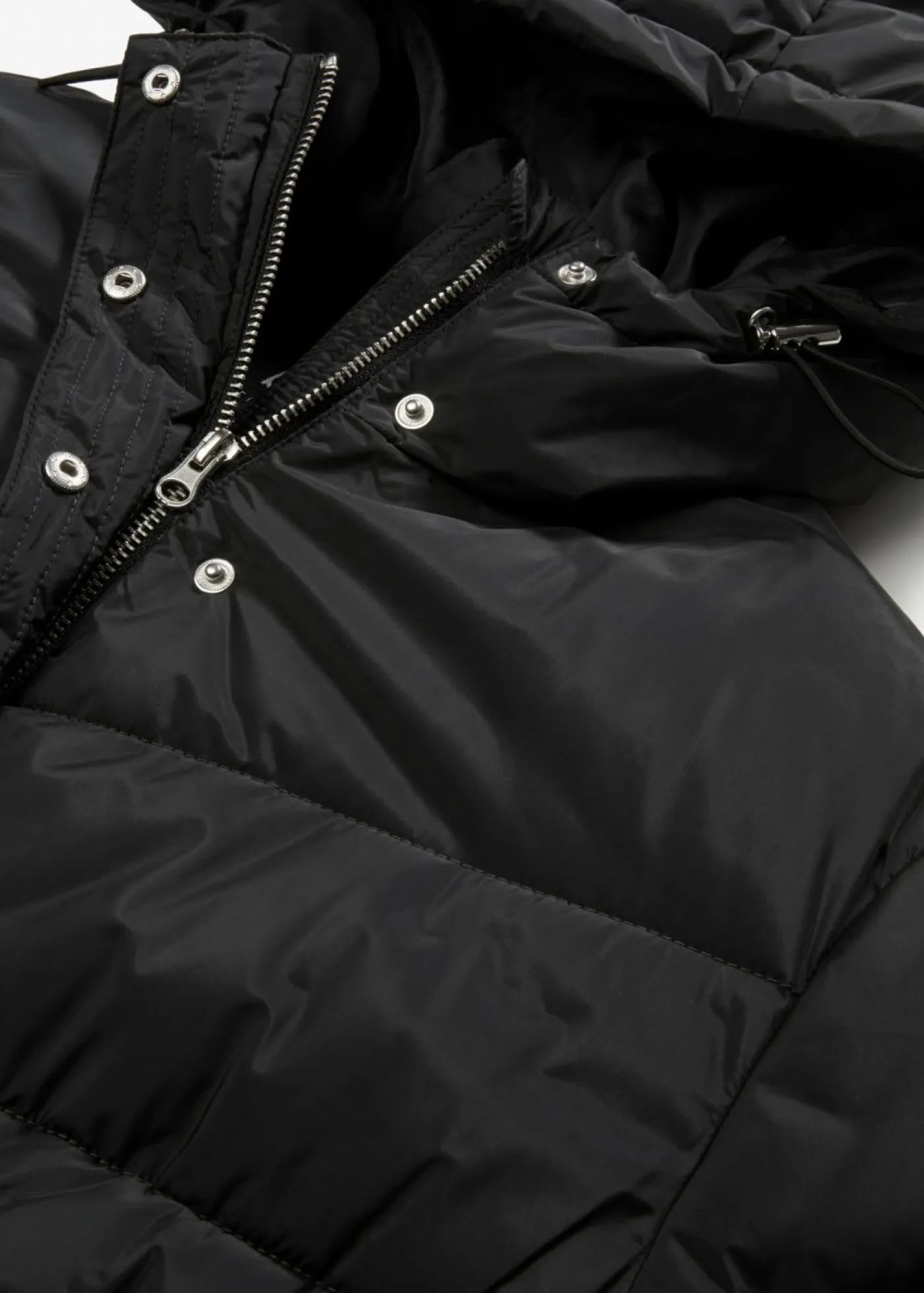 Discount Abrigo largo guateado con capucha Mujer Chaquetas Y Abrigos