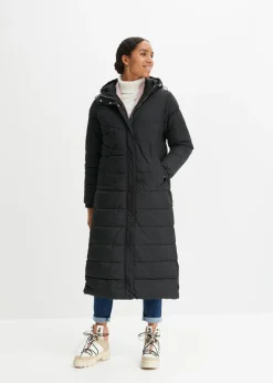 Discount Abrigo largo guateado con capucha Mujer Chaquetas Y Abrigos