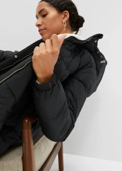 Discount Abrigo largo guateado con capucha Mujer Chaquetas Y Abrigos
