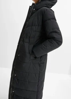 Discount Abrigo largo guateado con capucha Mujer Chaquetas Y Abrigos