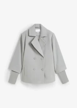 Online Abrigo marinero con mangas de punto Mujer Chaquetas Y Abrigos