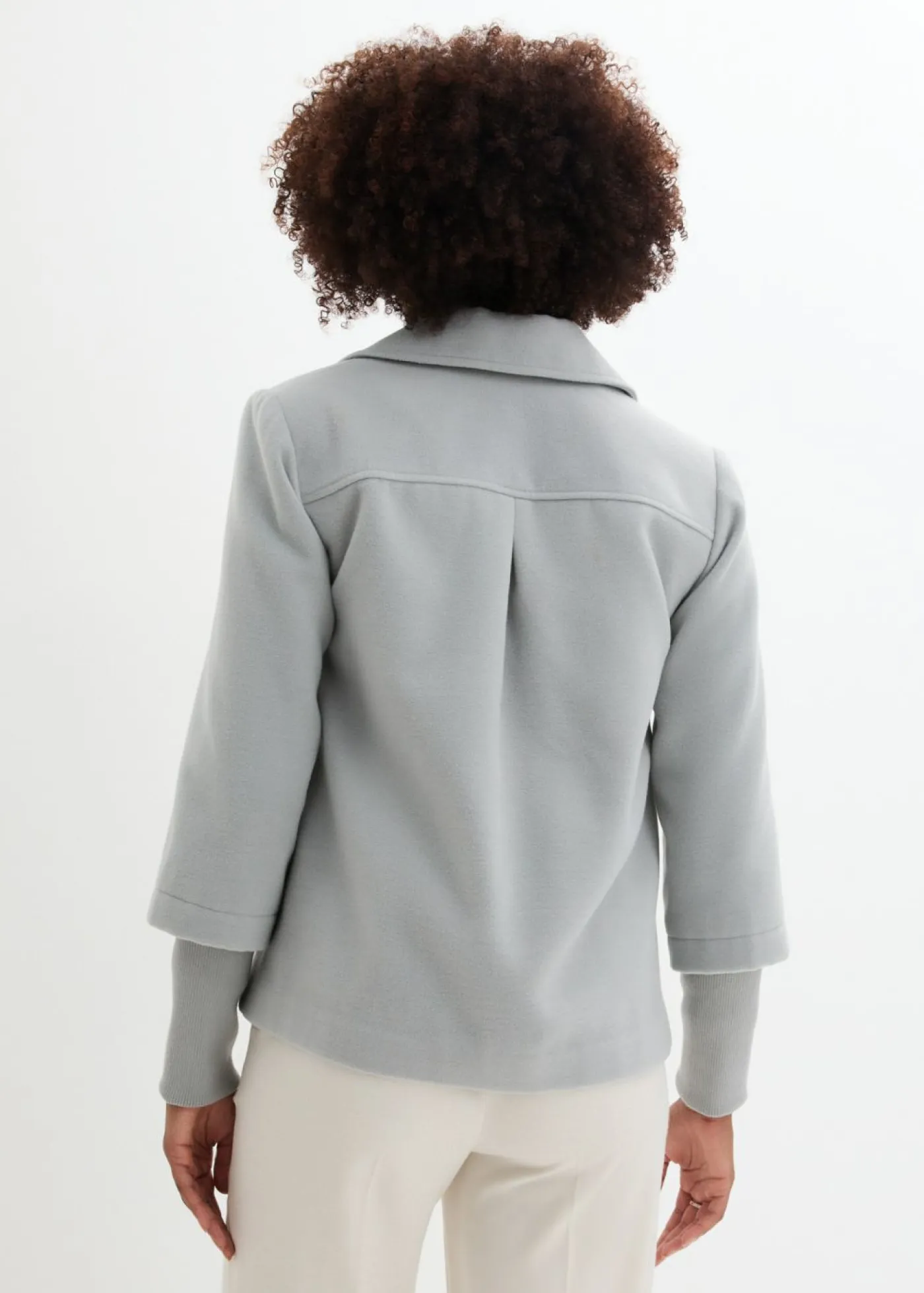 Online Abrigo marinero con mangas de punto Mujer Chaquetas Y Abrigos