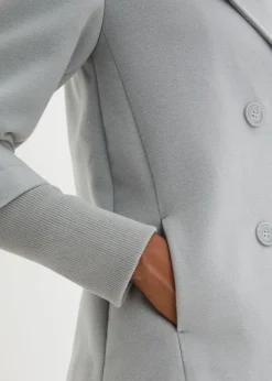Online Abrigo marinero con mangas de punto Mujer Chaquetas Y Abrigos
