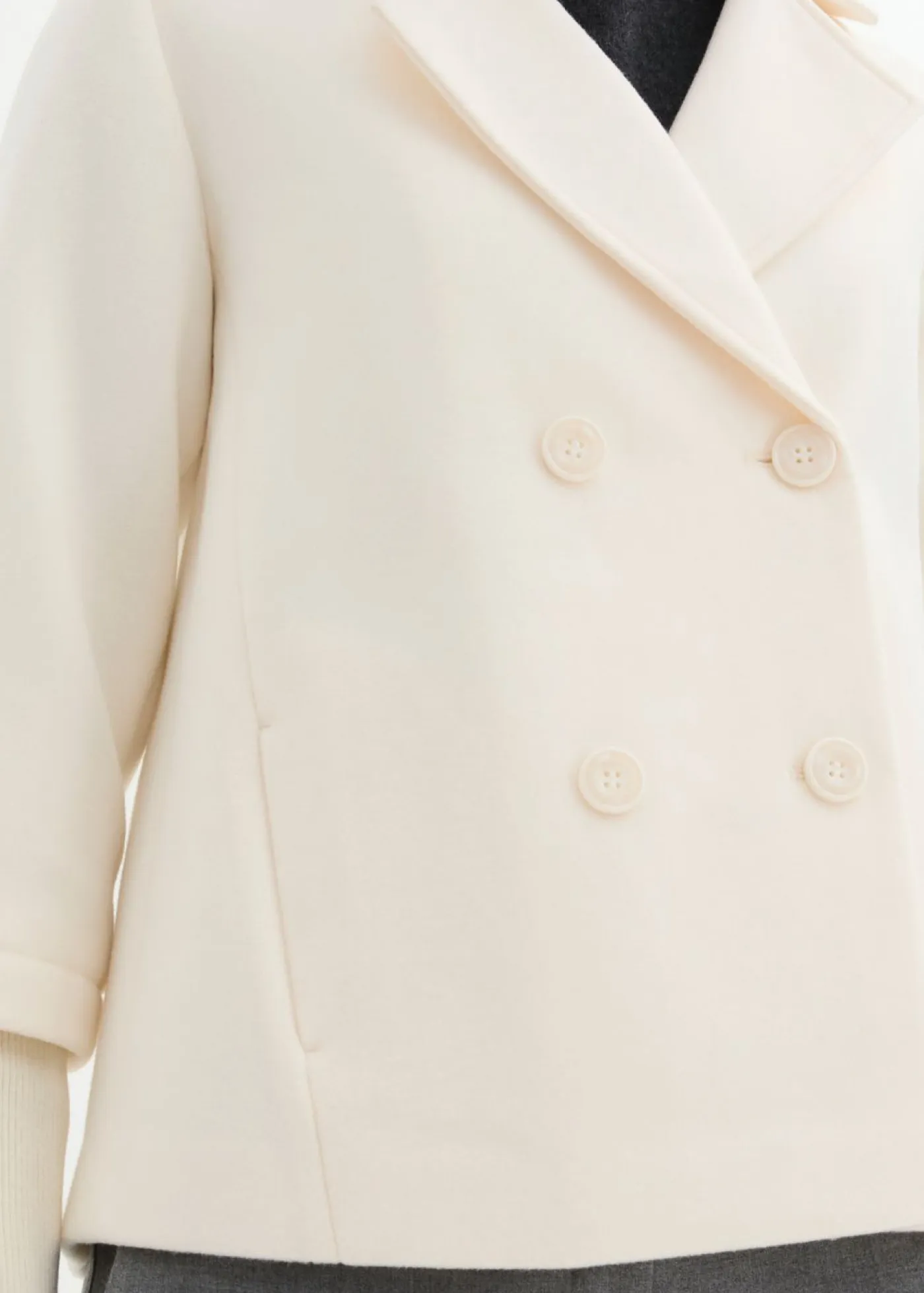 Hot Abrigo marinero con mangas de punto Mujer Chaquetas Y Abrigos