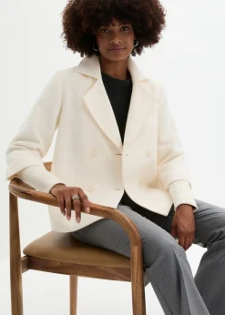 Hot Abrigo marinero con mangas de punto Mujer Chaquetas Y Abrigos