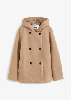Sale Abrigo marinero de acogedor tejido bouclé Mujer Chaquetas Y Abrigos