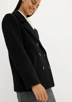 Outlet Abrigo marinero de lana Mujer Premium|Chaquetas Y Abrigos
