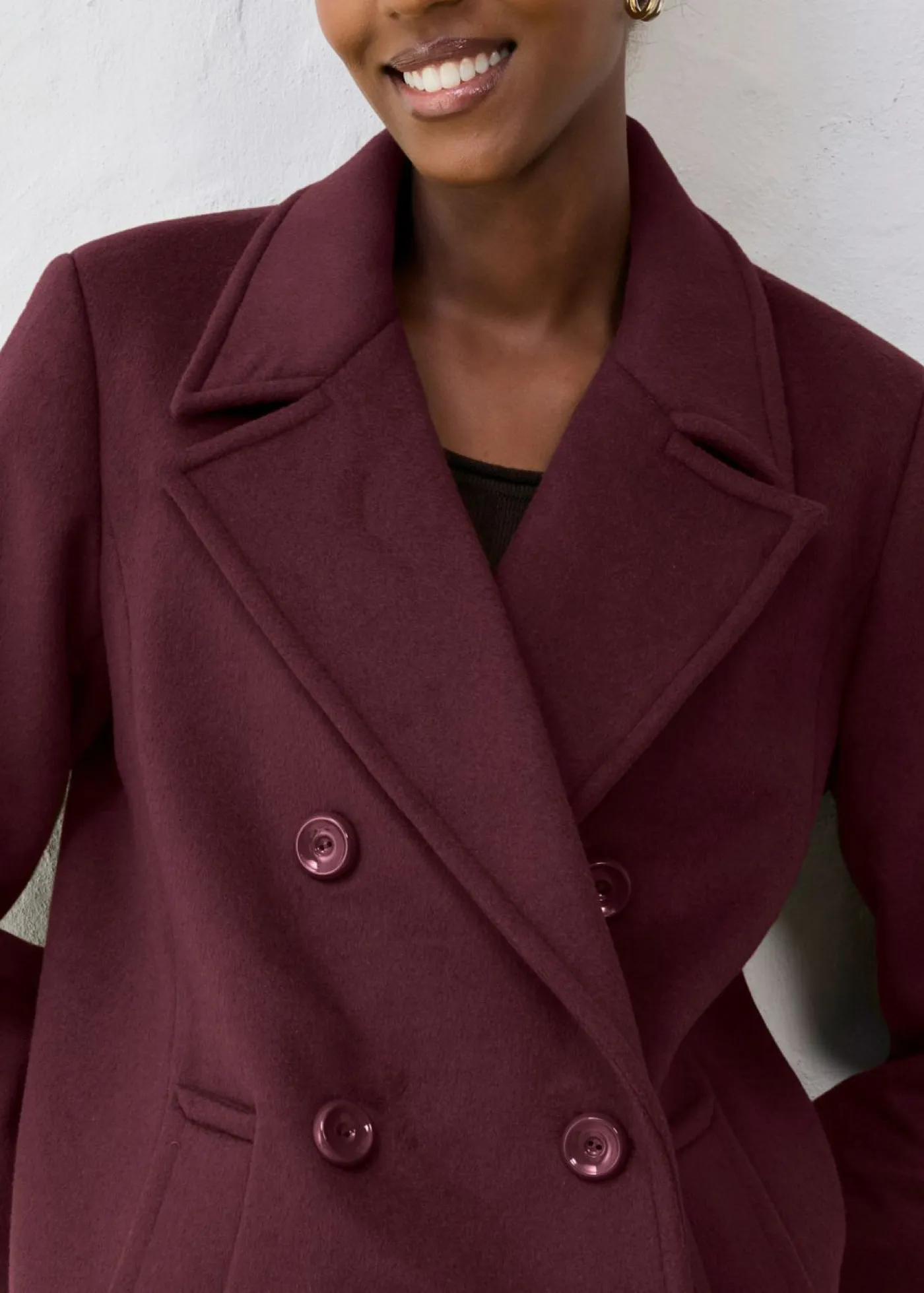 Abrigo marinero de lana Mujer Premium|Chaquetas Y Abrigos