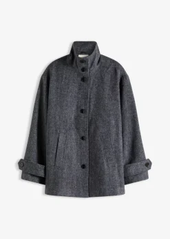 Clearance Abrigo marinero largo con aspecto de lana Mujer Chaquetas Y Abrigos