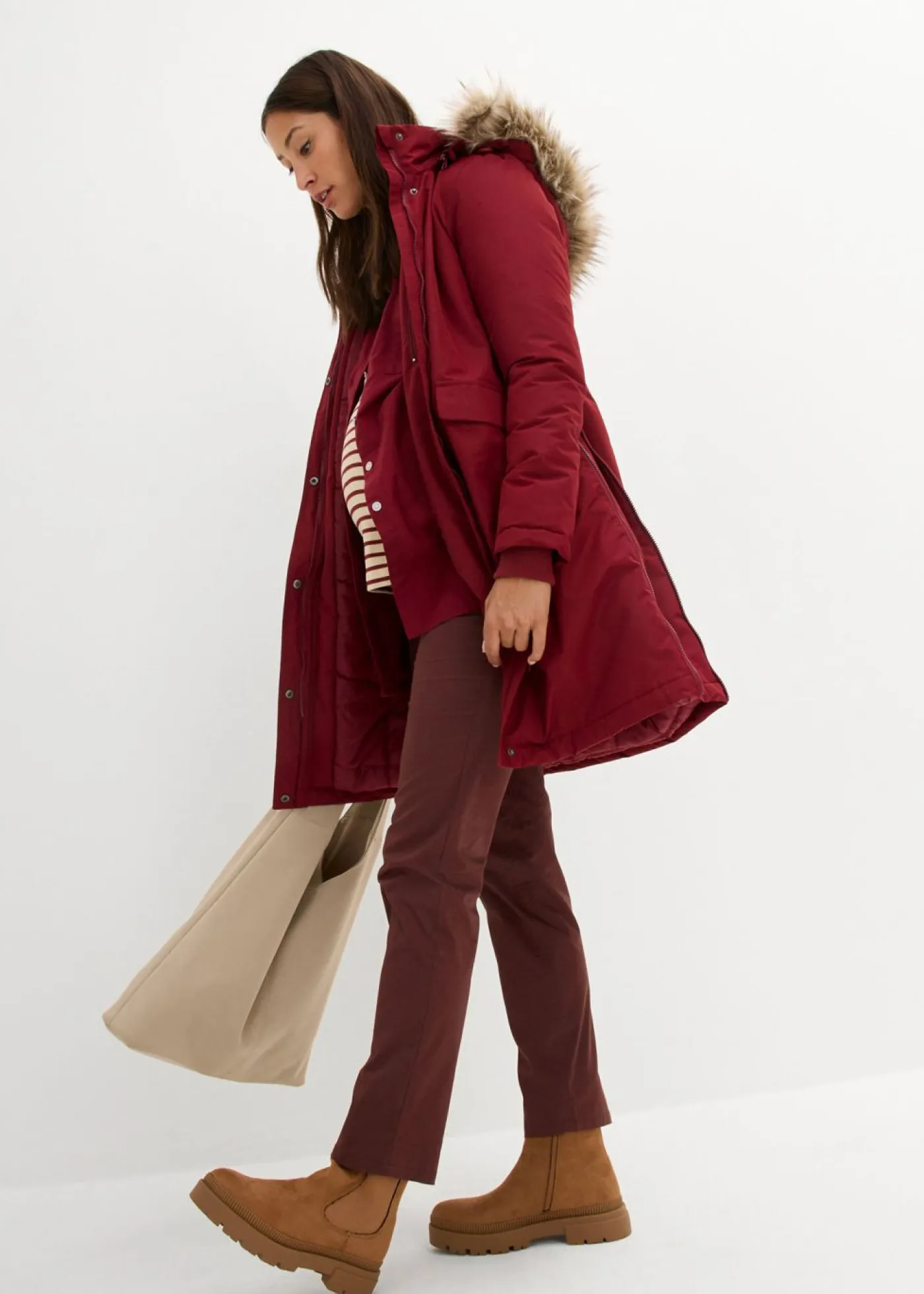 Sale Abrigo premamá impermeable y cortavientos 3 en 1 con inserto de porteo Mujer Premamá