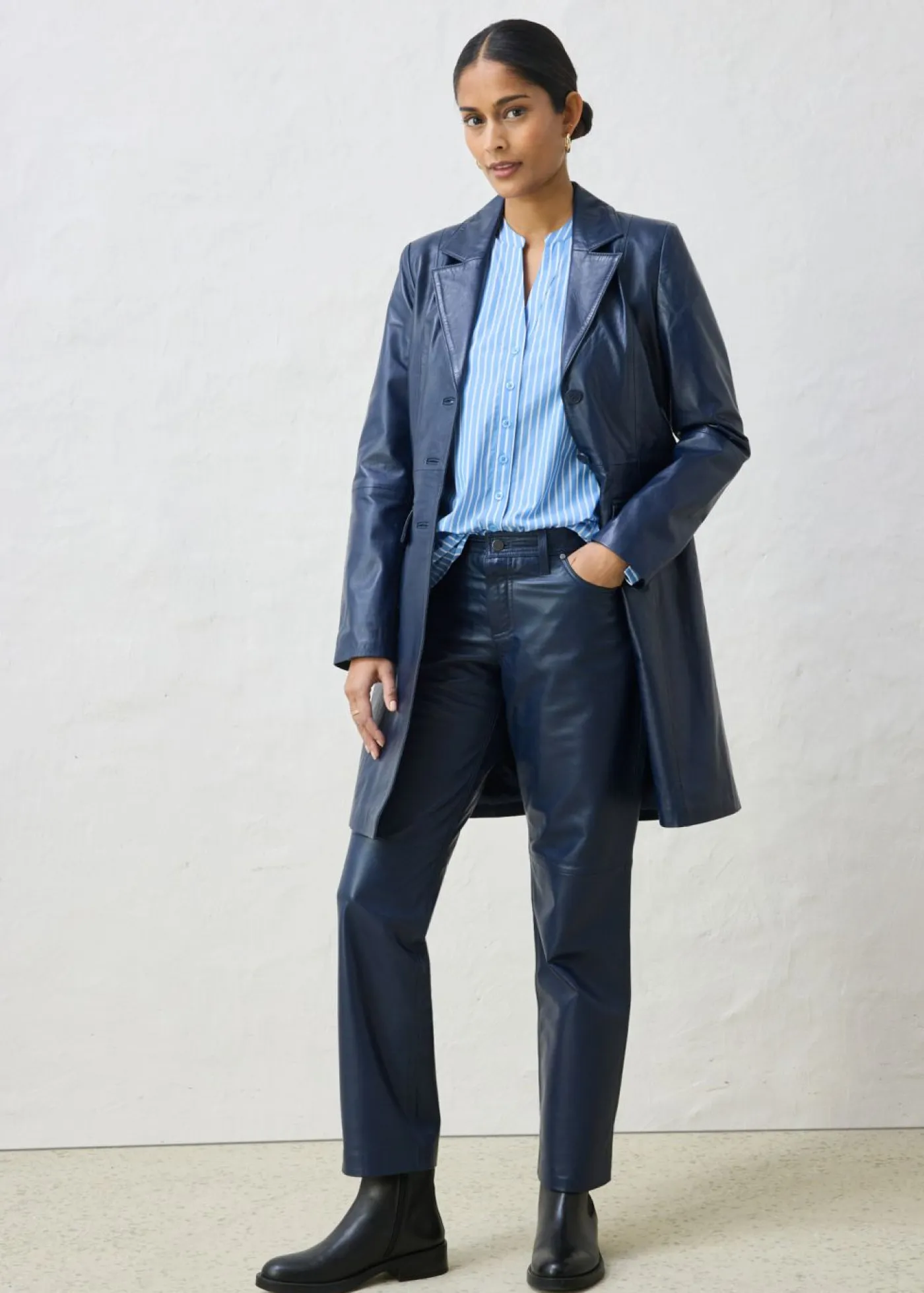 Discount Abrigo tipo americana de napa de cordero Mujer Premium|Chaquetas Y Abrigos