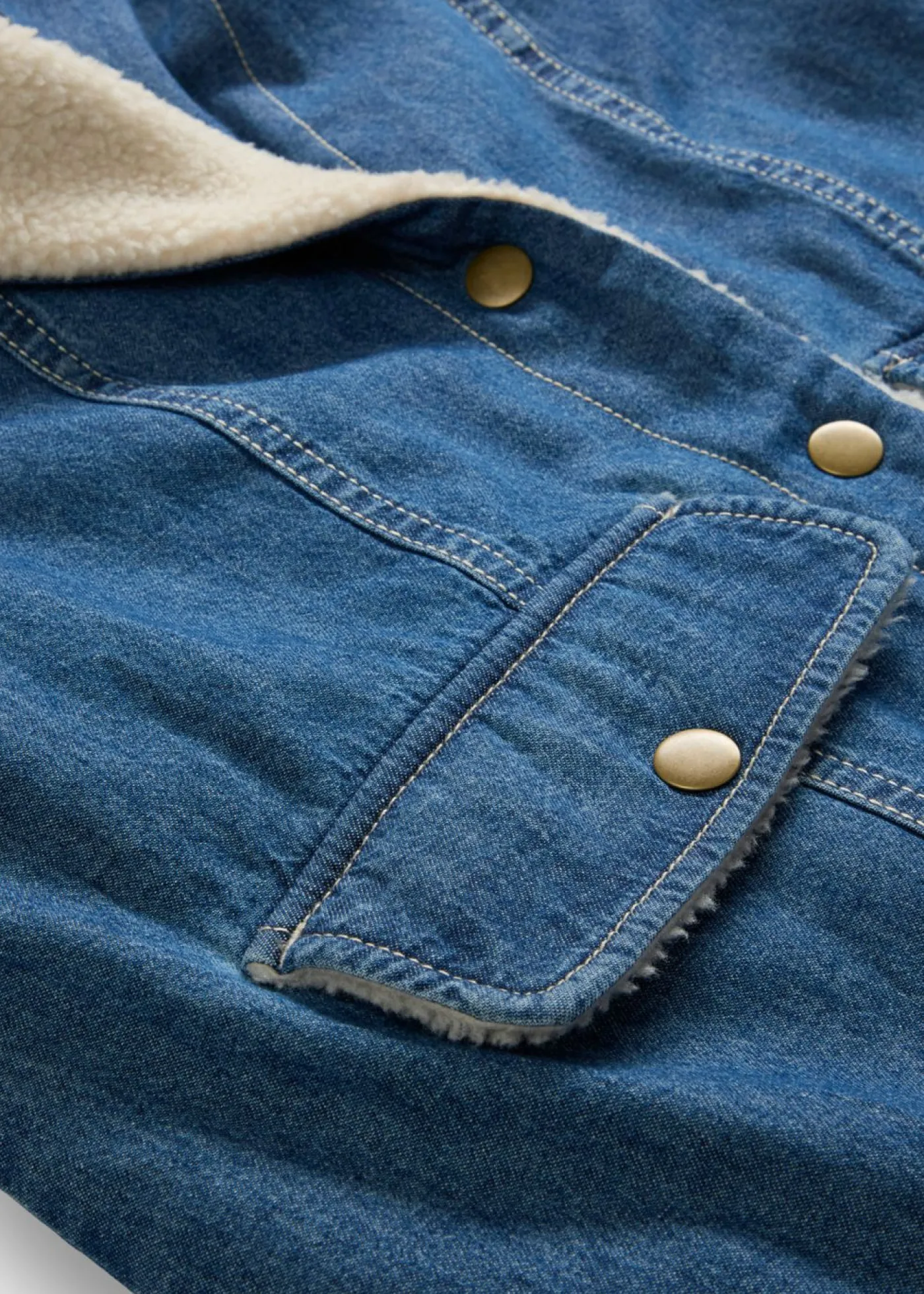 Sale Abrigo vaquero de invierno con forro cálido Mujer Chaquetas Y Abrigos