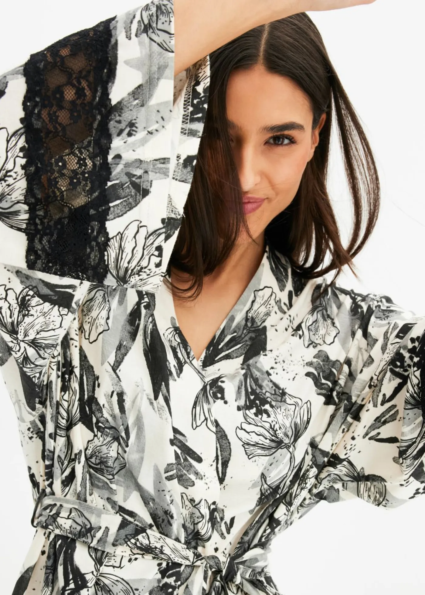 Hot Albornoz tipo kimono de mezcla de viscosa suave Mujer Albornoces Y Batas