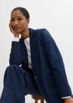 Best Americana con abertura larga en la espalda Mujer Esenciales|Blazers