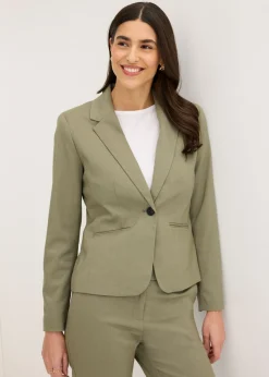 New Americana con bolsillos, petite Mujer Blazers|Tallas Pequeñas