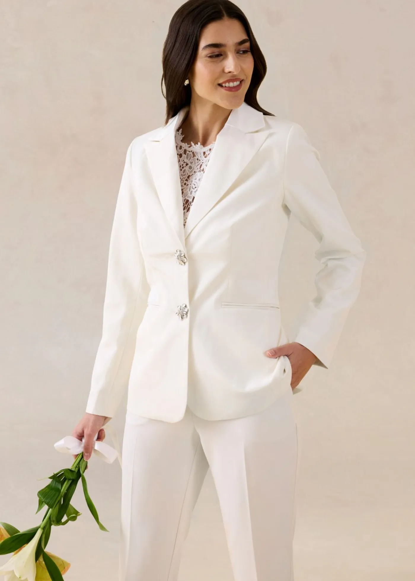 New Americana con botones decorativos Mujer Blazers