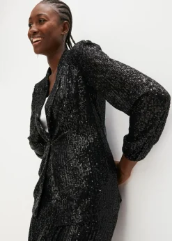 New Americana con lentejuelas Mujer Blazers