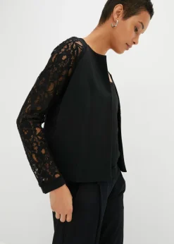 Outlet Americana con mangas de encaje Mujer Blazers|Ropa Elegante