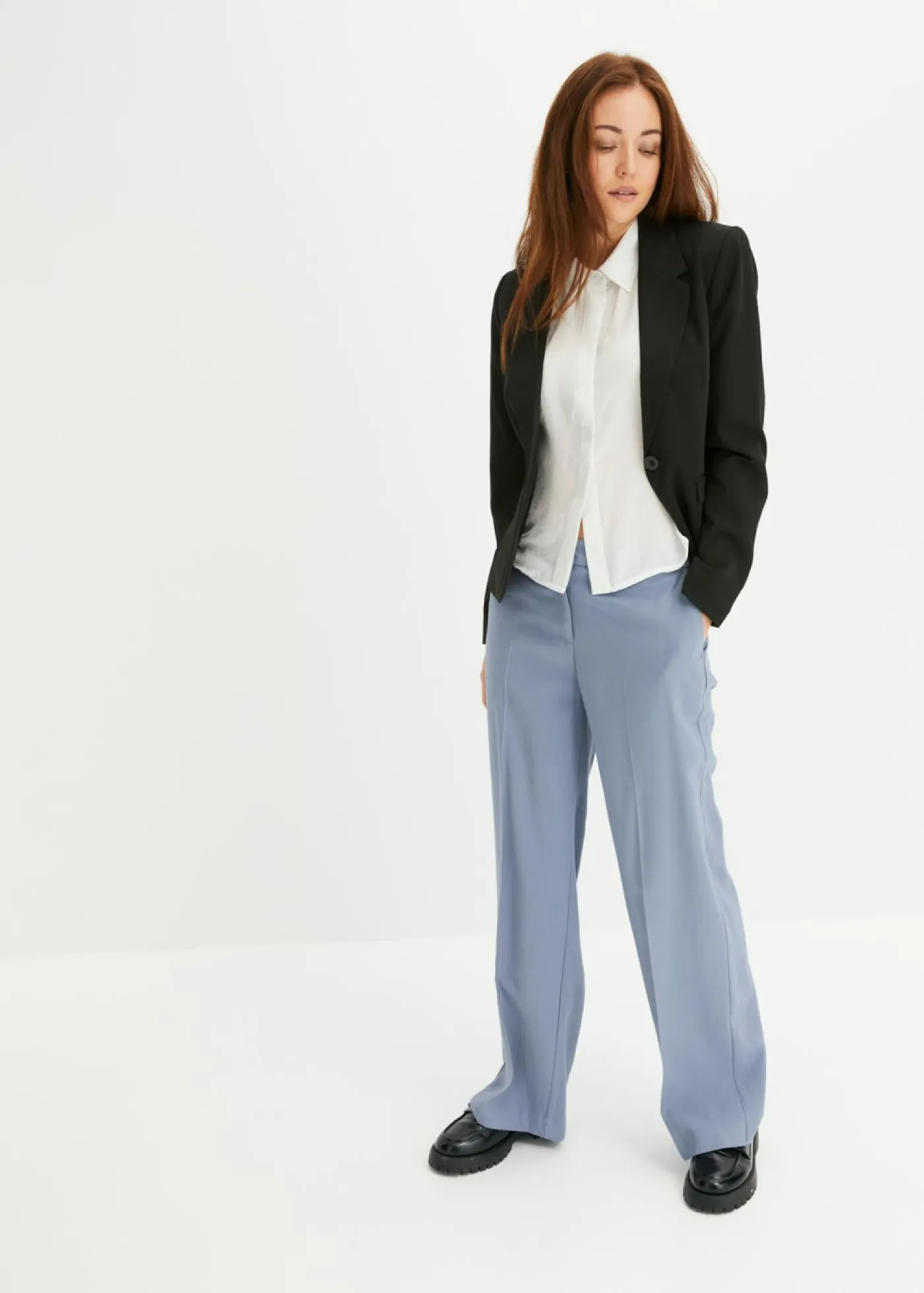 Online Americana corta con bolsillos Mujer Blazers