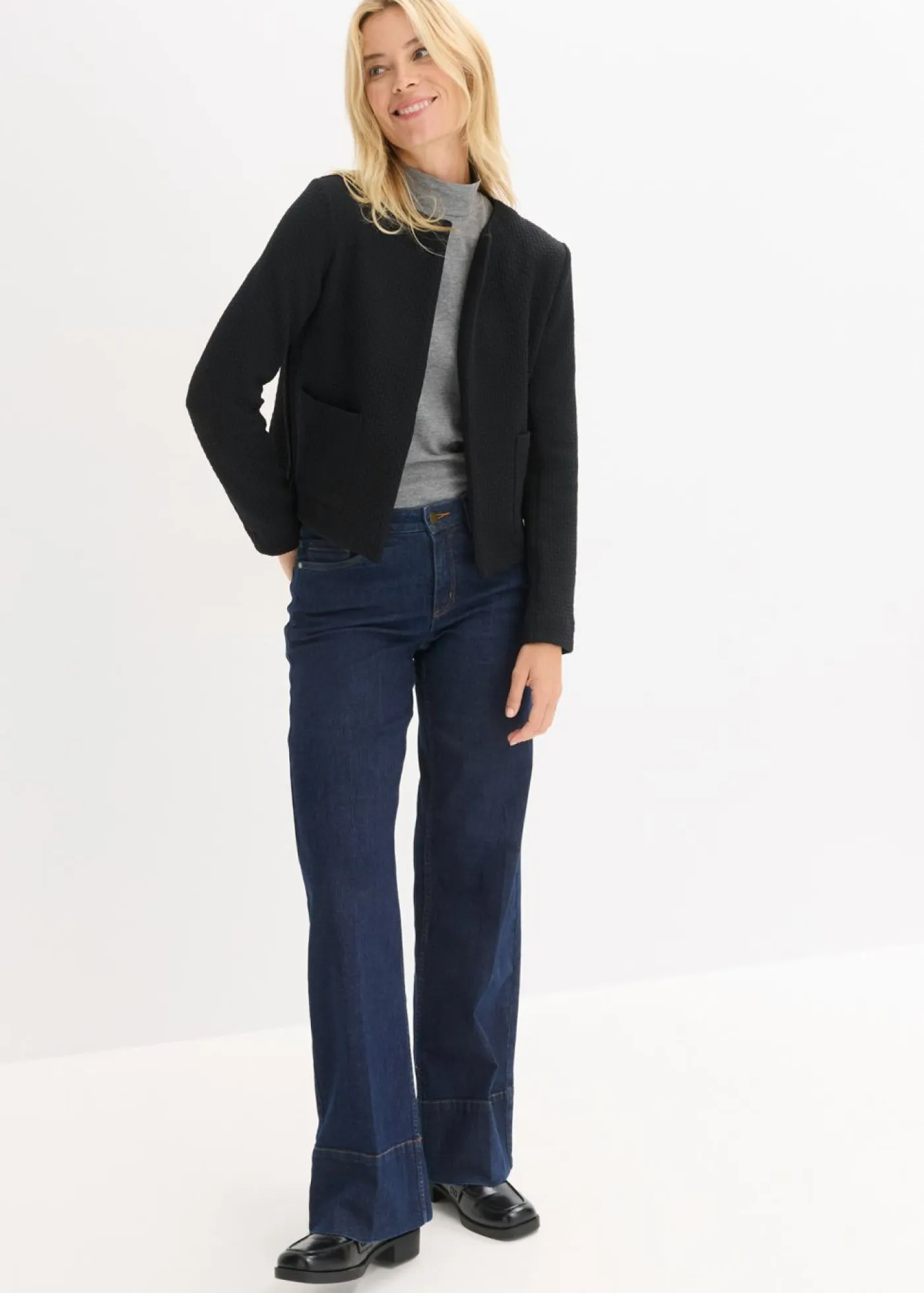Americana corta de punto Mujer Blazers