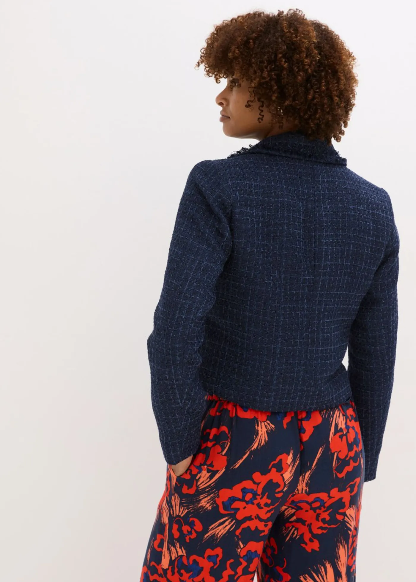 Best Americana de bouclé con botones decorativos Mujer Blazers