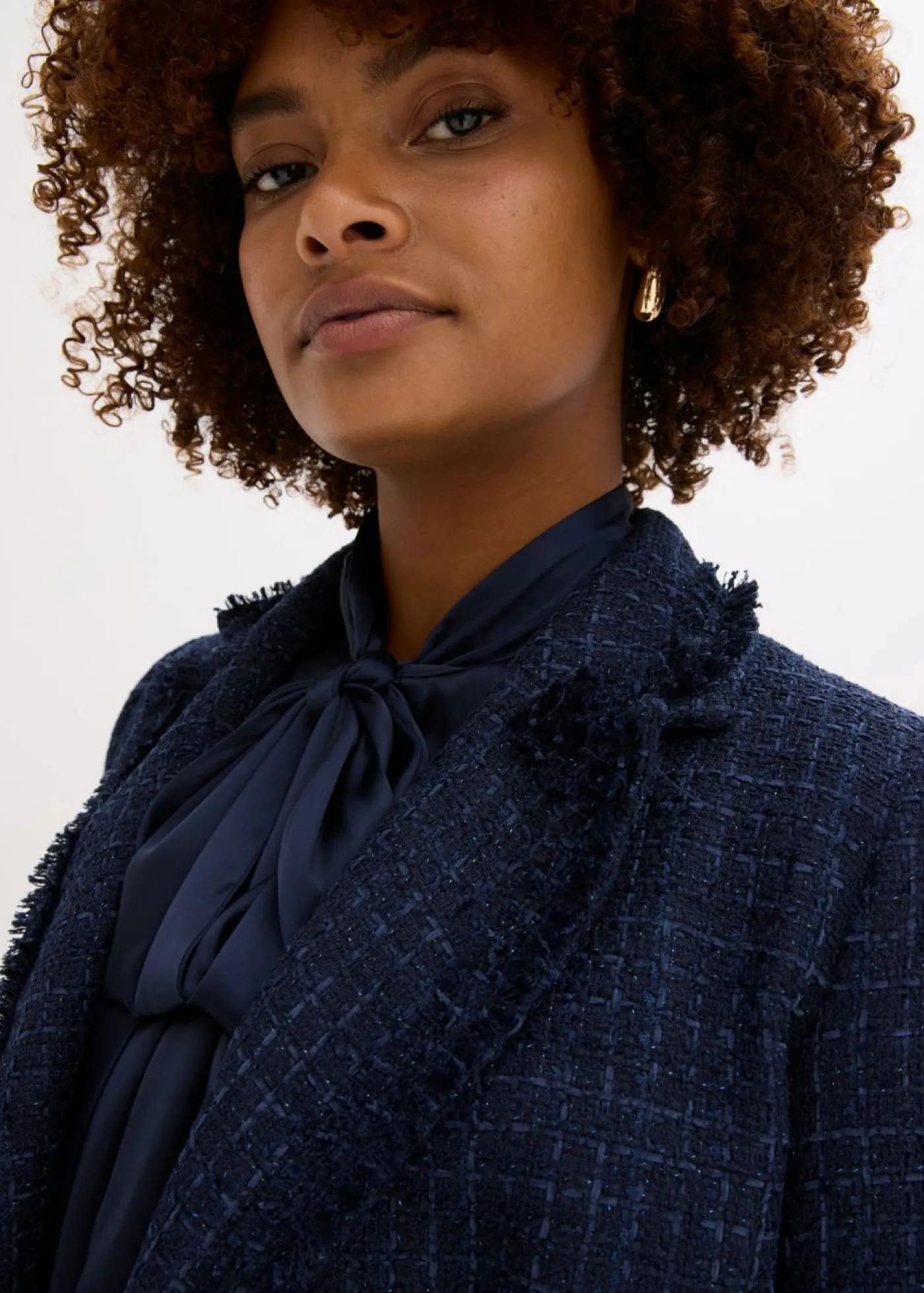 Best Americana de bouclé con botones decorativos Mujer Blazers
