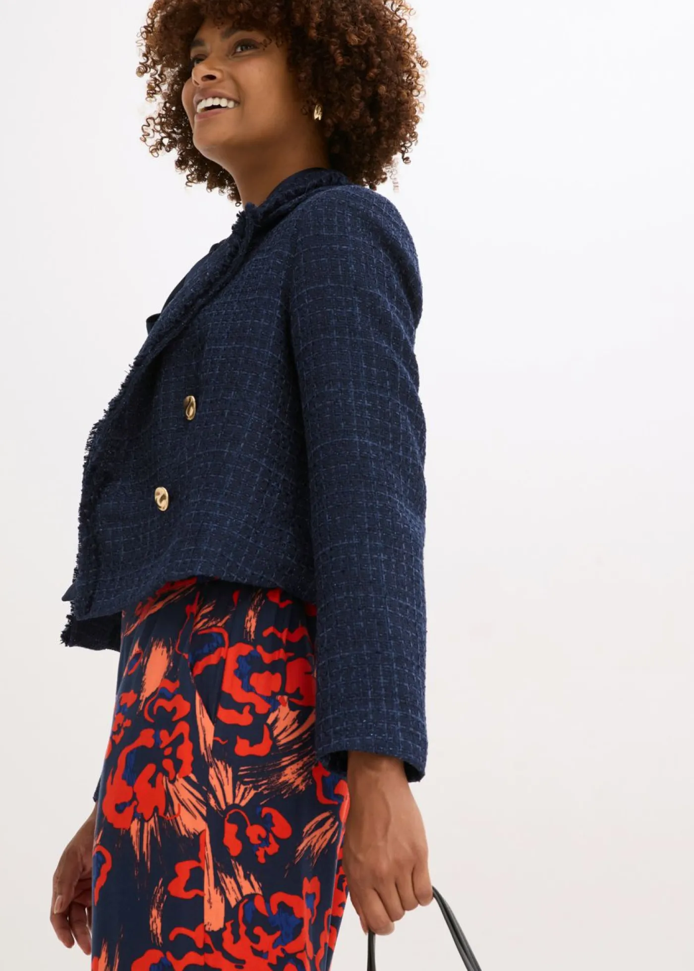 Best Americana de bouclé con botones decorativos Mujer Blazers