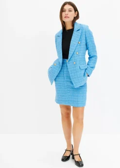 Online Americana de bouclé con doble botonadura Mujer Blazers