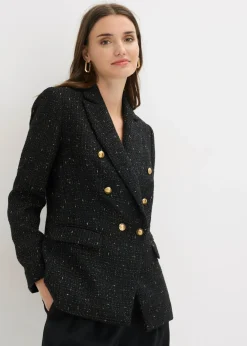 Outlet Americana de bouclé con doble botonadura Mujer Blazers
