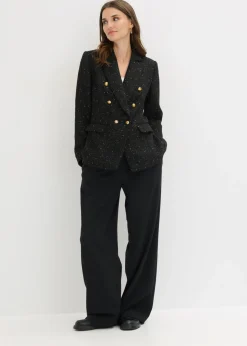 Outlet Americana de bouclé con doble botonadura Mujer Blazers