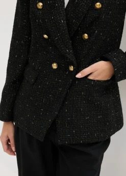 Outlet Americana de bouclé con doble botonadura Mujer Blazers