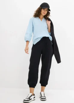 Hot Americana de corte ancho en mezcla de lino y viscosa Mujer Blazers