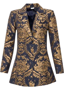 Americana de jacquard brillante Mujer Blazers|Ropa Elegante