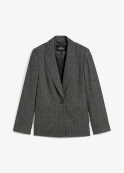 Clearance Americana de lana con patrón en espiga Mujer Blazers