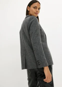 Clearance Americana de lana con patrón en espiga Mujer Blazers
