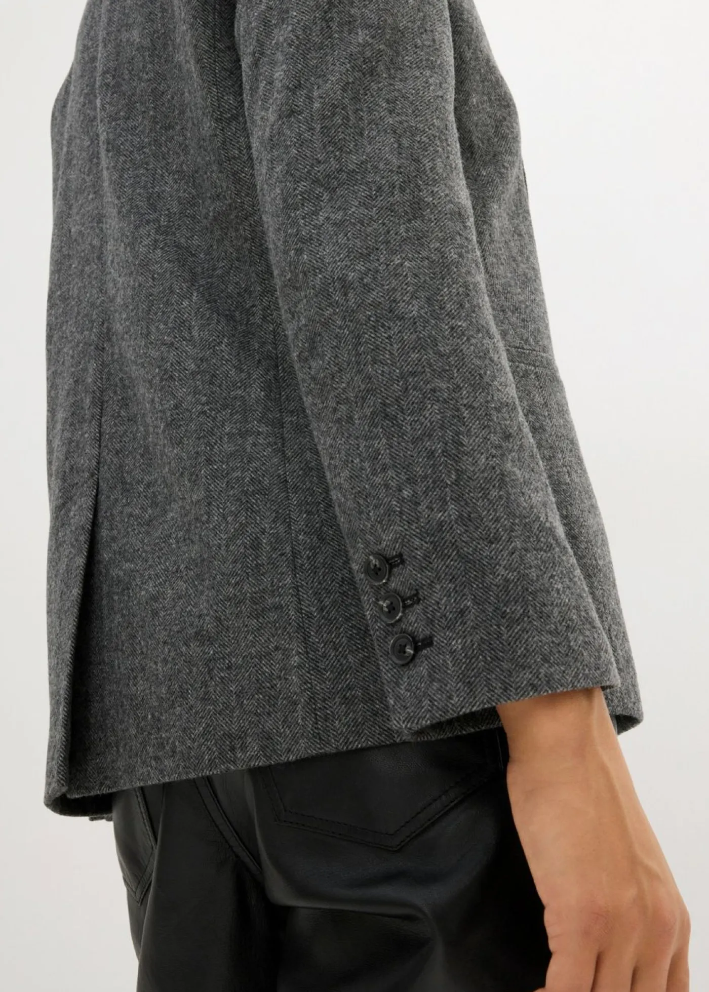 Clearance Americana de lana con patrón en espiga Mujer Blazers