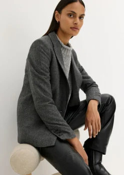 Clearance Americana de lana con patrón en espiga Mujer Blazers