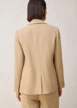 Discount Americana de lana con patrón en espiga Mujer Blazers