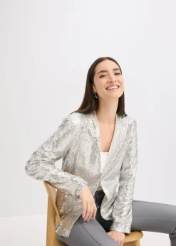 Best Americana de lentejuelas Mujer Blazers