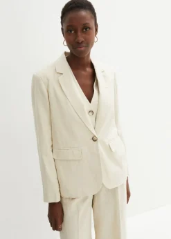 Hot Americana de lino puro Mujer Premium|Blazers