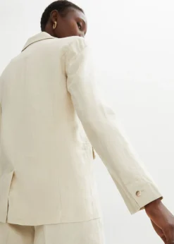 Hot Americana de lino puro Mujer Premium|Blazers