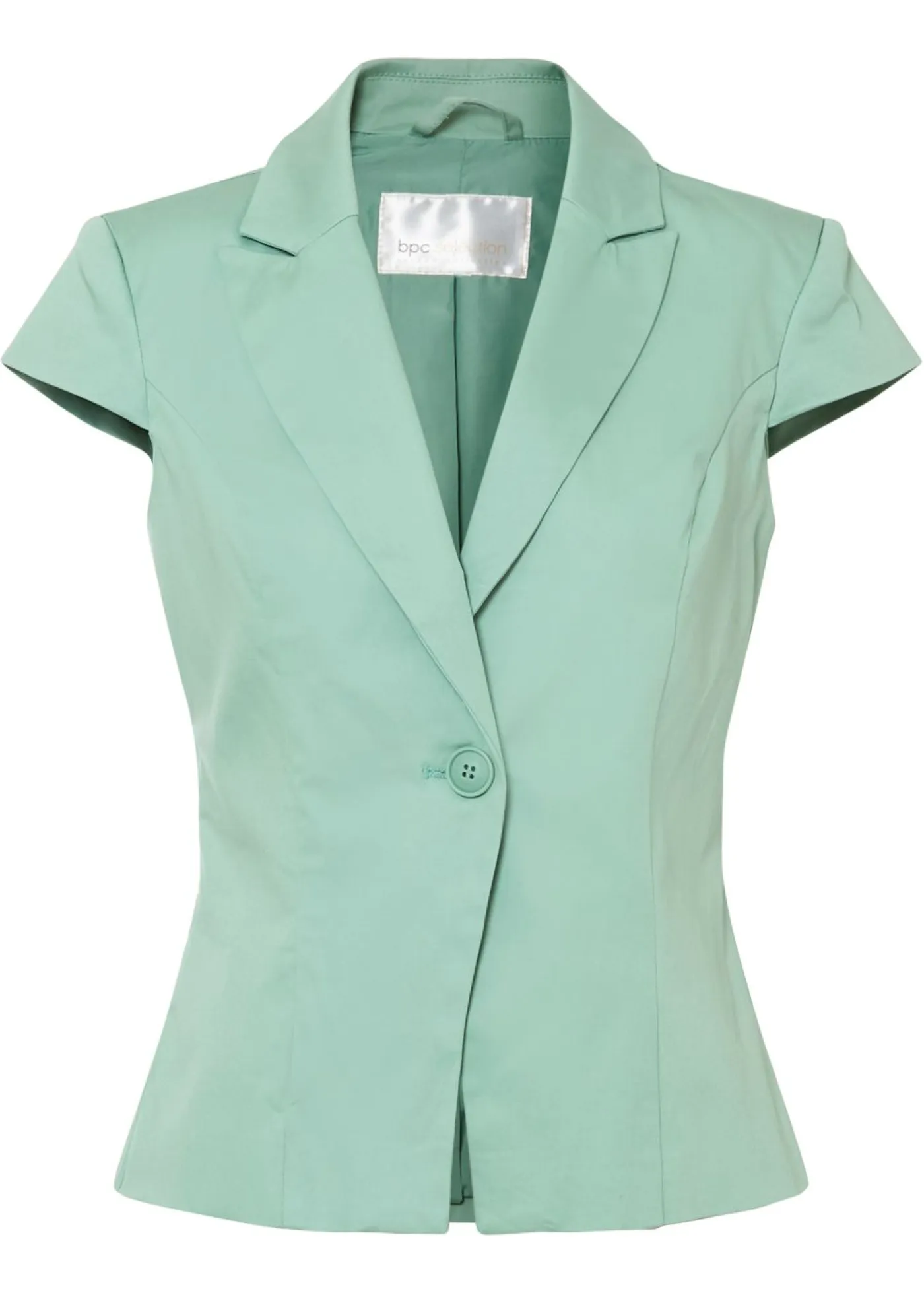 Outlet Americana de manga corta de satén de algodón orgánico Mujer Blazers