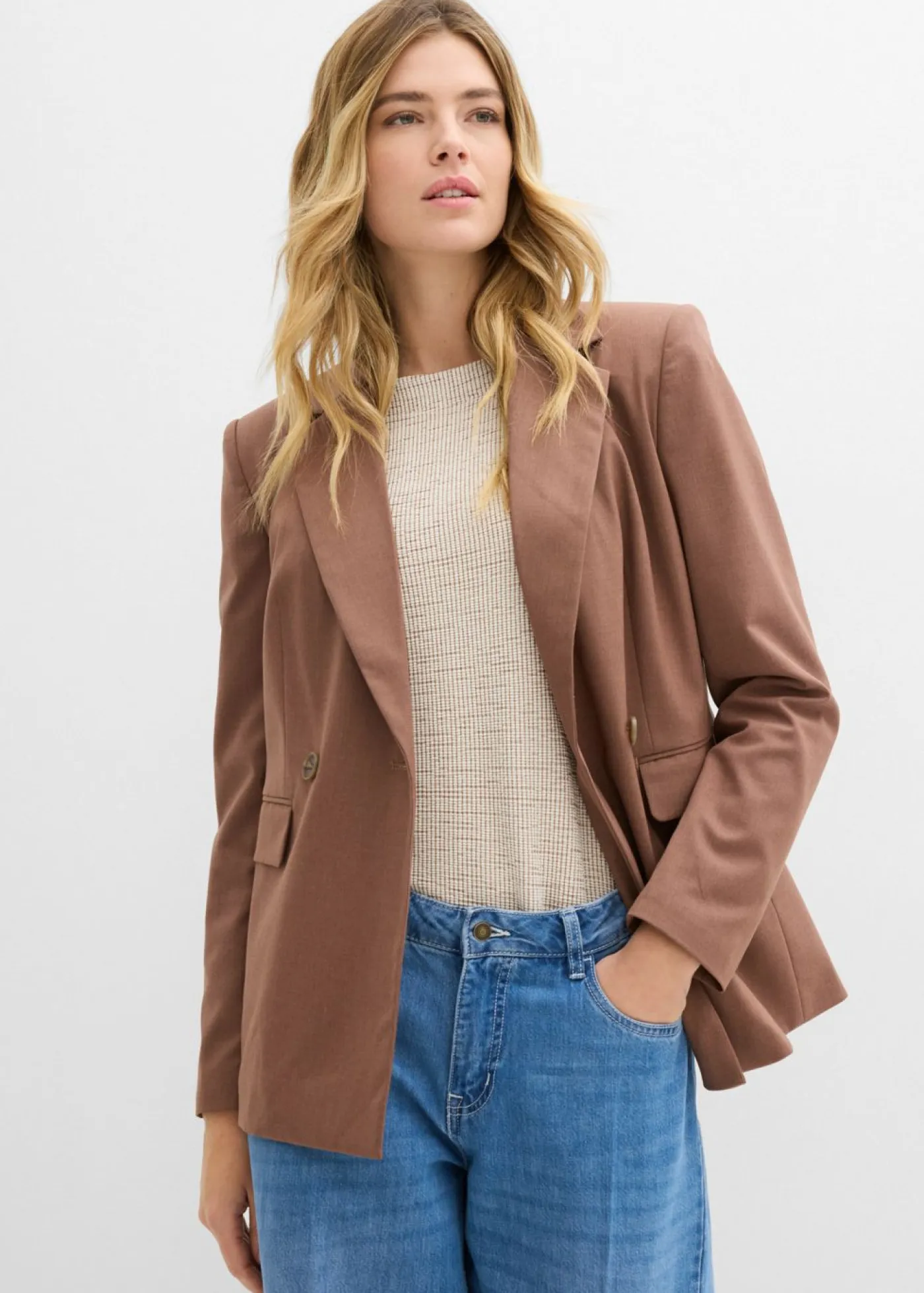 Outlet Americana de mezcla de viscosa Mujer Blazers