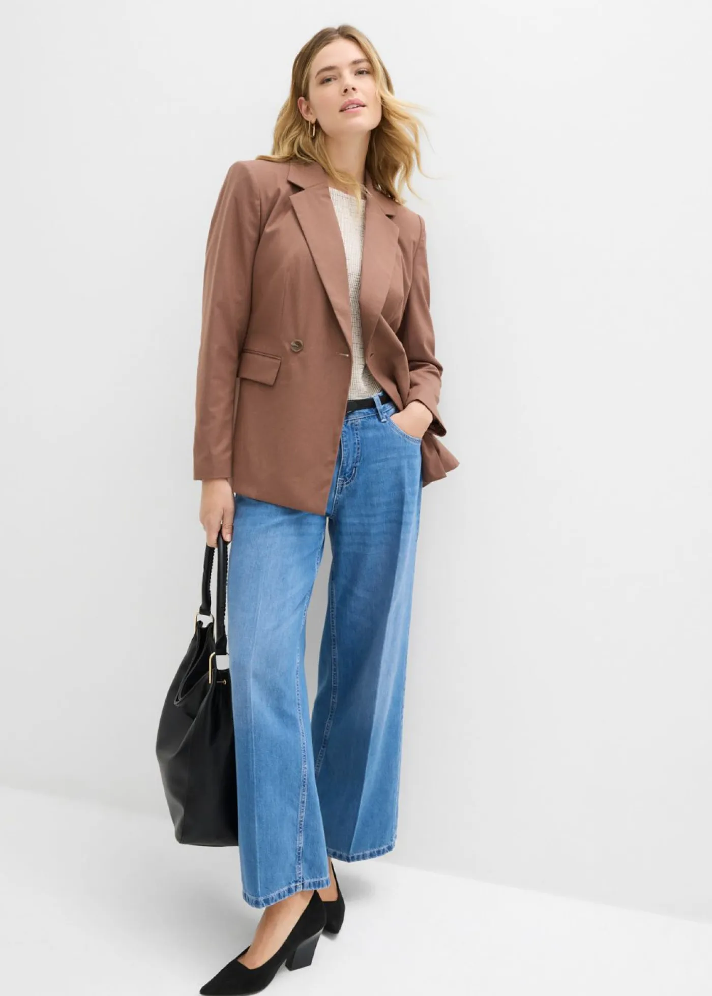 Outlet Americana de mezcla de viscosa Mujer Blazers